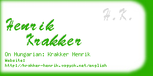 henrik krakker business card